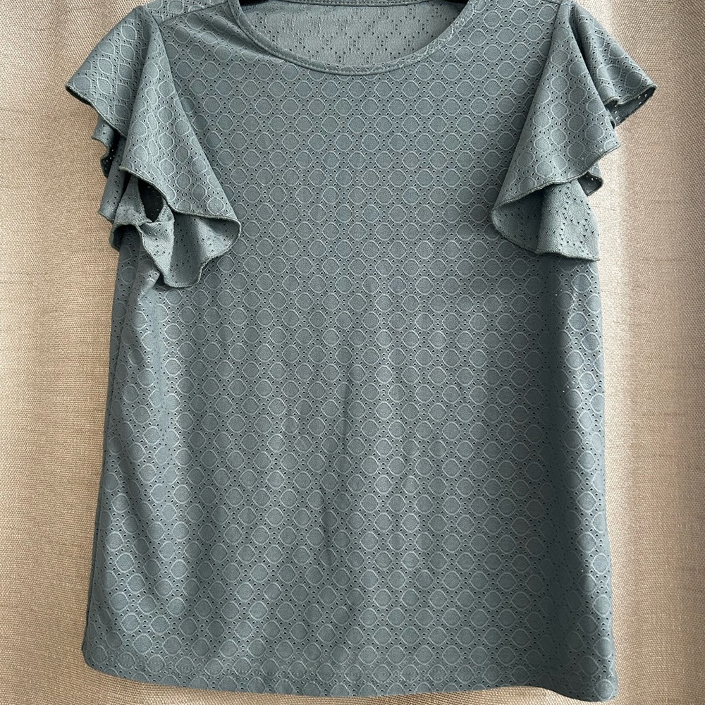 Elegant Ruffle Sleeve Top